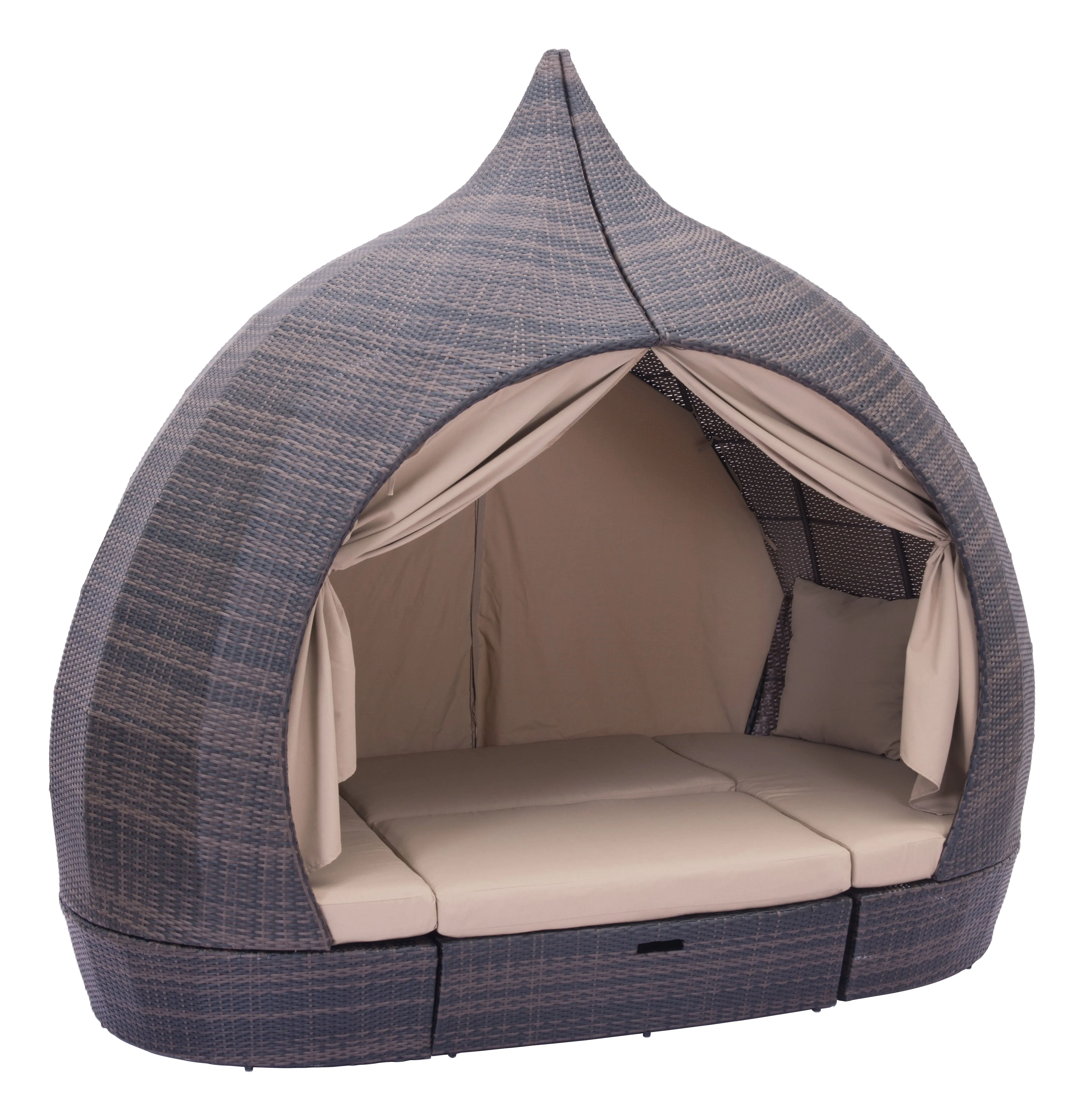 Zuo Majorca Daybed Brown & Beige