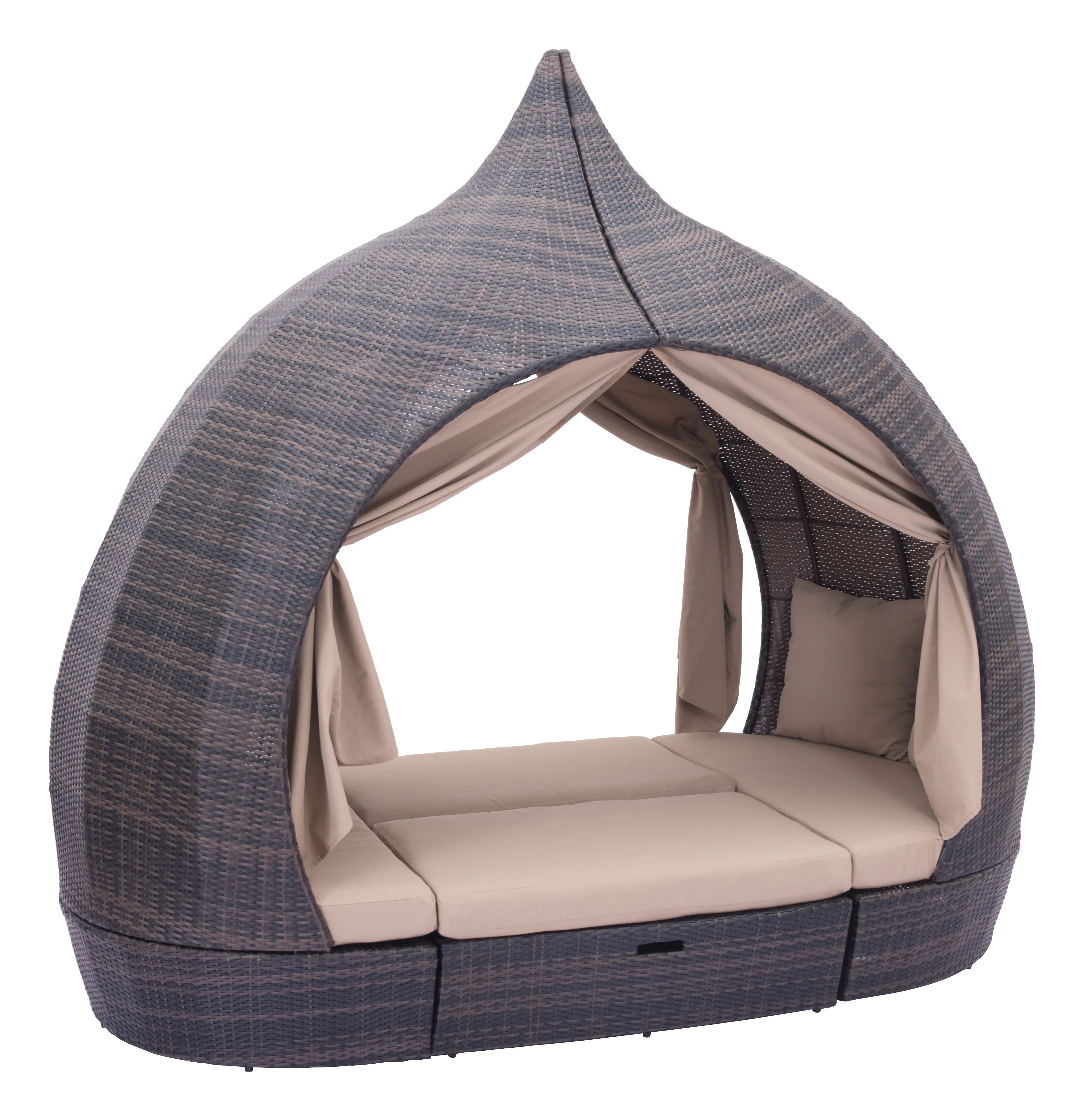 Zuo Majorca Daybed Brown & Beige